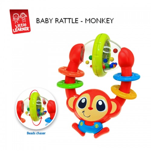 Hap-P-Kid Little Learner Baby Shake Rattle - Monkey | 6 months+